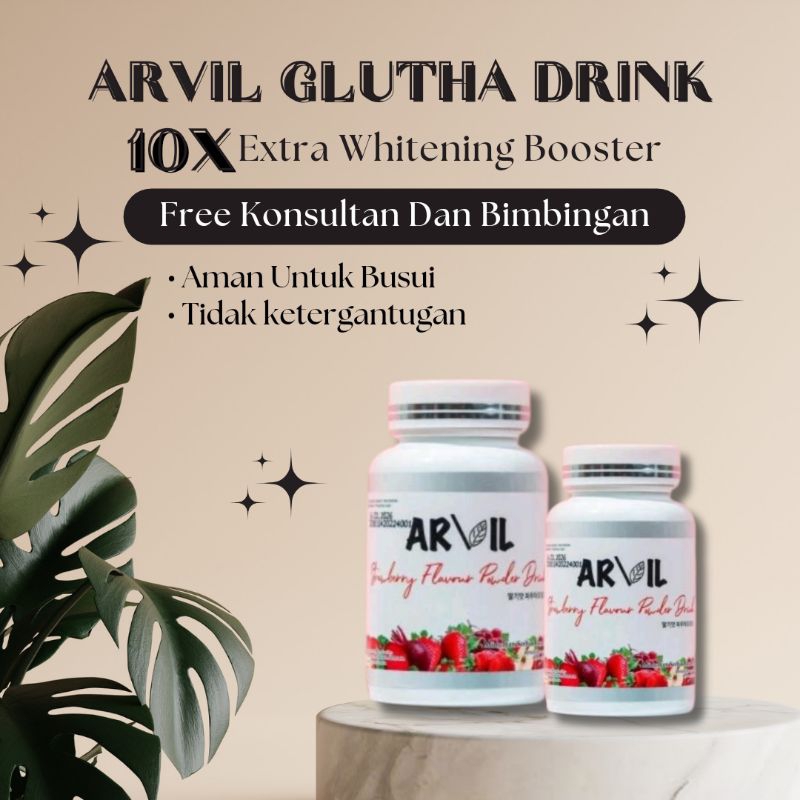Arvil Glutha Drink Infus Whitening Halal Aman Bpom Minuman Pencerah Kulit Ampuh