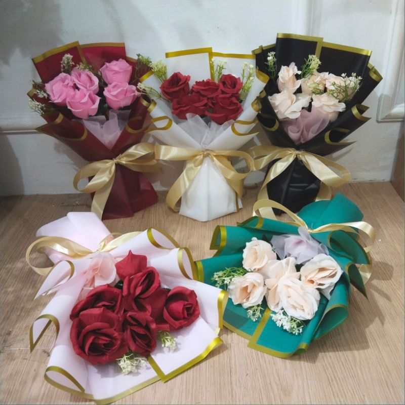 Buketforyou - Buket Bunga Mawar Rose Artificial Untuk Cewek Cowok Hadiah Wisuda Graduation Ultah