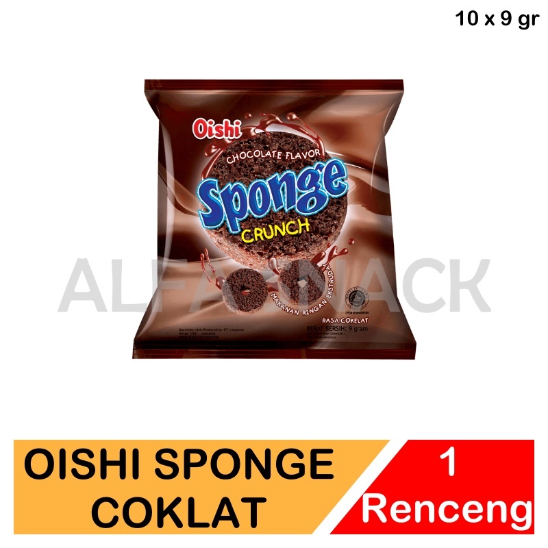 

Oishi Sponge Kemasan Renceng 10 x 9 gram