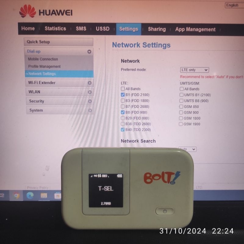 Modem mifi e5372s unlock all operator