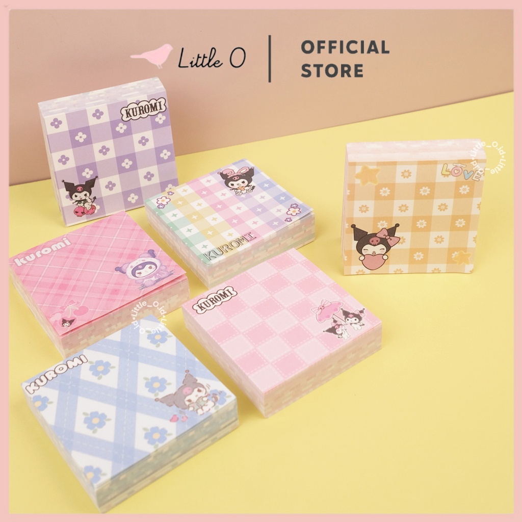 

Diskon 5 Post it Kuromi 2 Lembar Sticky Note Memo Notes Mini Penanda Buku A6