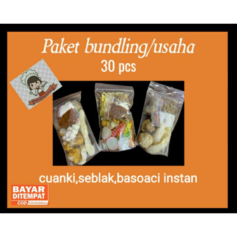 

paket reseller/usaha (cuanki,seblak,baso Aci) 30 bungkus