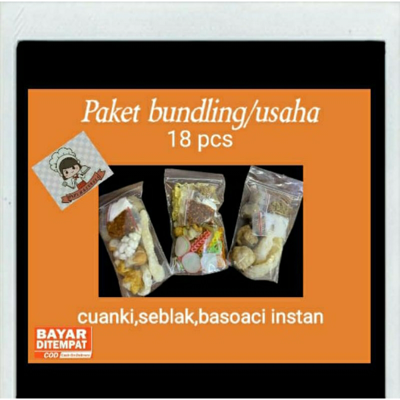 

paket reseller/usaha (cuanki,baso Aci,seblak) 18 bungkus