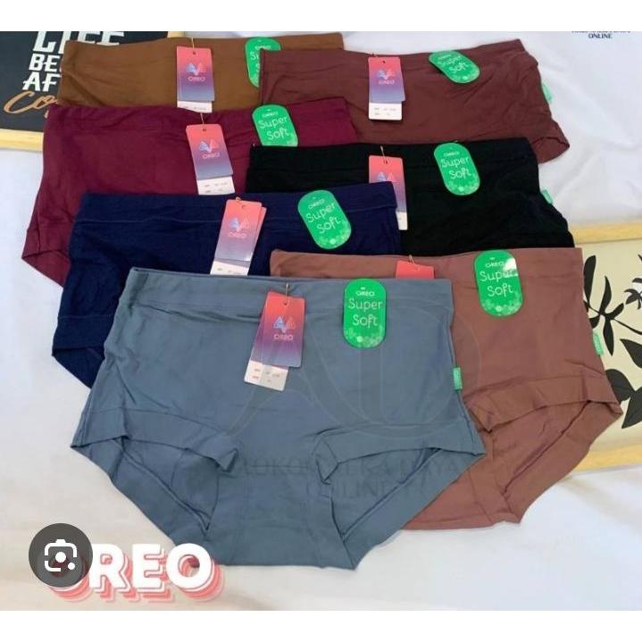 CD OREO 3PCS / 6Pcs Celana Dalam Wanita Cotton SuperSoft Polos BF1238 Model Terbaru Dan Termurah nya