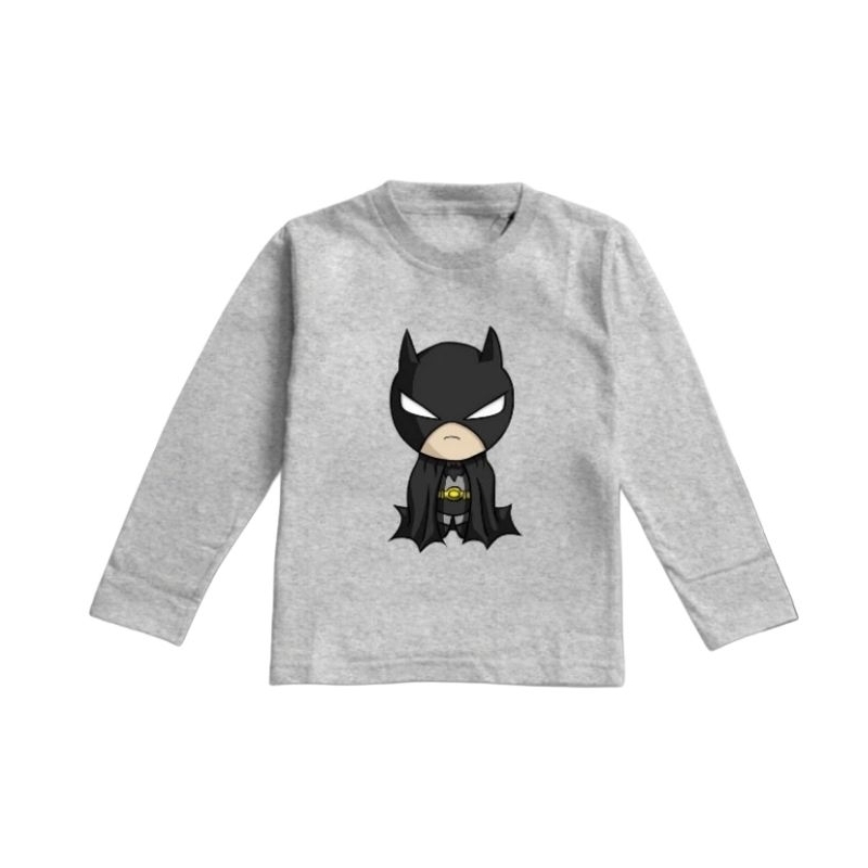 Baju Kaos Tshirt Lengan Panjang Anak Laki-laki Batman Superhero