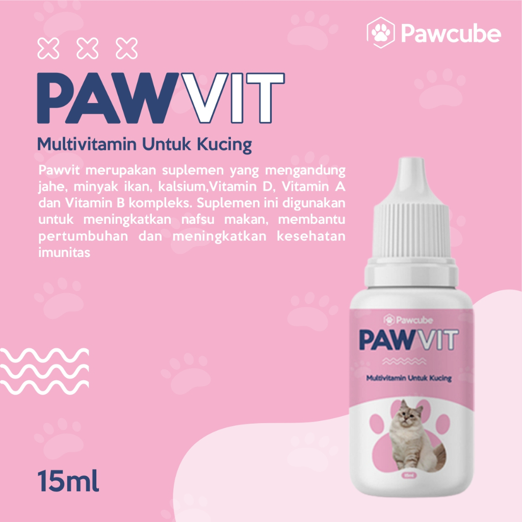 Vitamin Anak Kucing Kitten PAWVIT 15 ml Vitamin Pertumbuhan Kucing dan Anak Kucing
