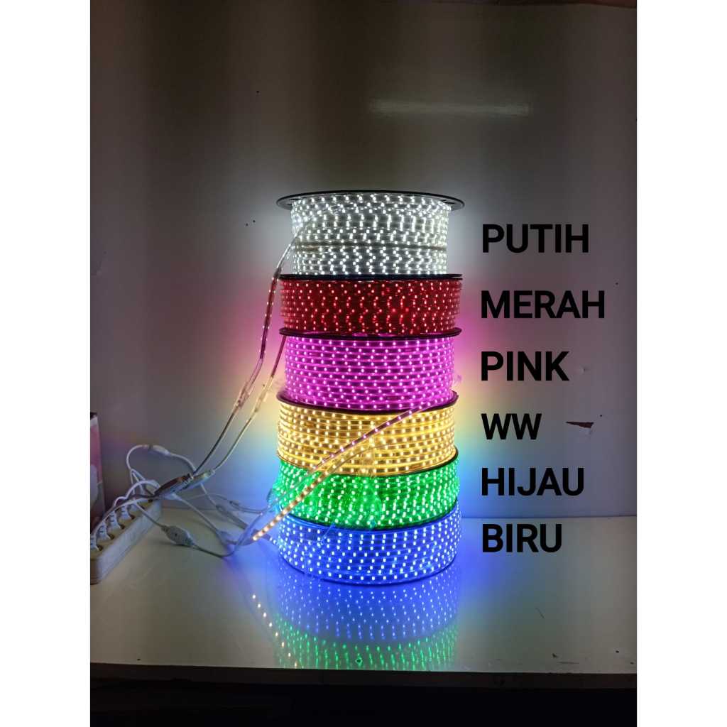 Lampu LED STRIP Meteran SMD 2835  Indor & Outdor Waterprof IP66 Silicon