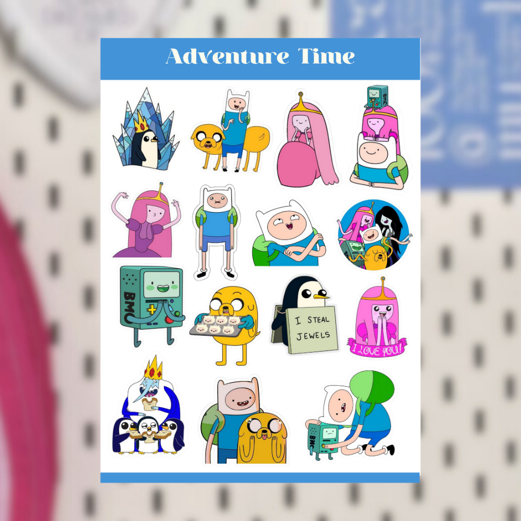 

ADVENTURE TIME DECO STICKER SHEET / CUTE KAWAII DECO STICKER VINTAGE RETRO AESTHETIC FOR JOURNALING