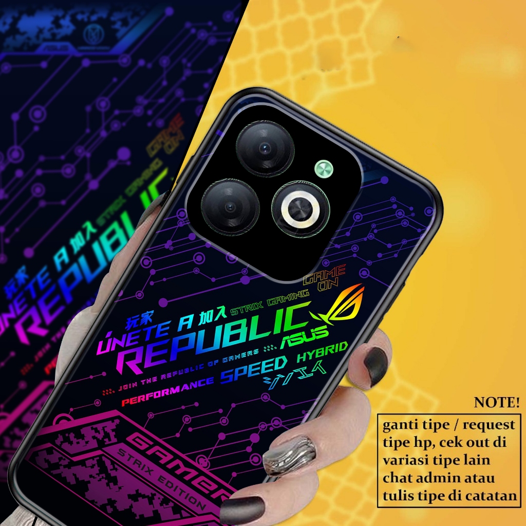 Case INFINIX SMART 8 - Motif ( ROG ) - 2D Premium Glossy - Softcase Glossy - Hardcase Glossy - COD