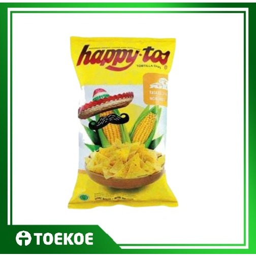 

TOEKOE Happy Tos Snack Tortilla Chips Nacho Rasa Keju 140G