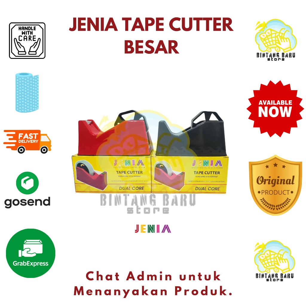 

JENIA - TAPE CUTTER SEDANG - 2 VARIASI WARNA