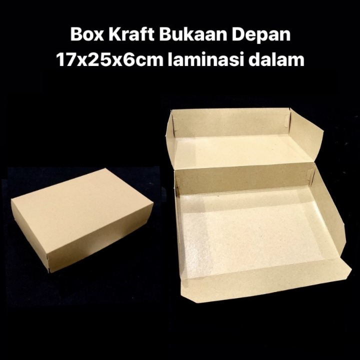

( 20 pcs ) Kotak Box Snack Polos Laminasi Dalam Kardus 17x25x6 cm Hampers Kado Souvenir