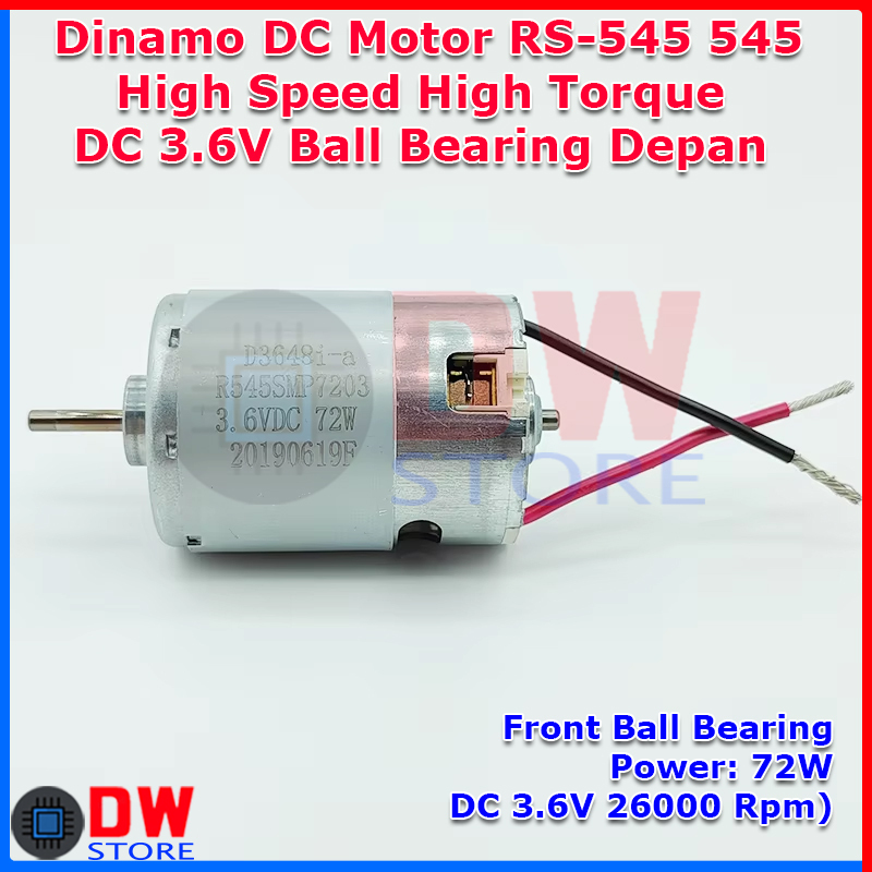 Dinamo DC Motor 545 RS-545 High Speed High Torque DC 3.6V