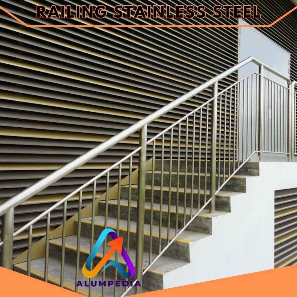 RAILING TANGGA STAINLESS STEEL RAILING BALKON STAINLESS STEEL 304 RAILING MINIMALIS STAINLESS STEEL 