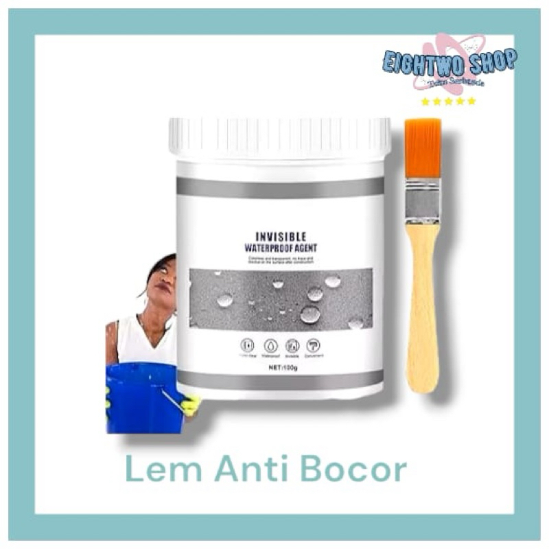 Lem Anti Bocor Transparan FREE Kuas / Jaysuing Invisible Waterproof / Cat Perekat Genteng Dinding Ke