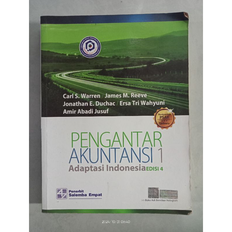 

Preloved Buku Pengantar Akuntansi 1 Edisi 4 Carl Warren