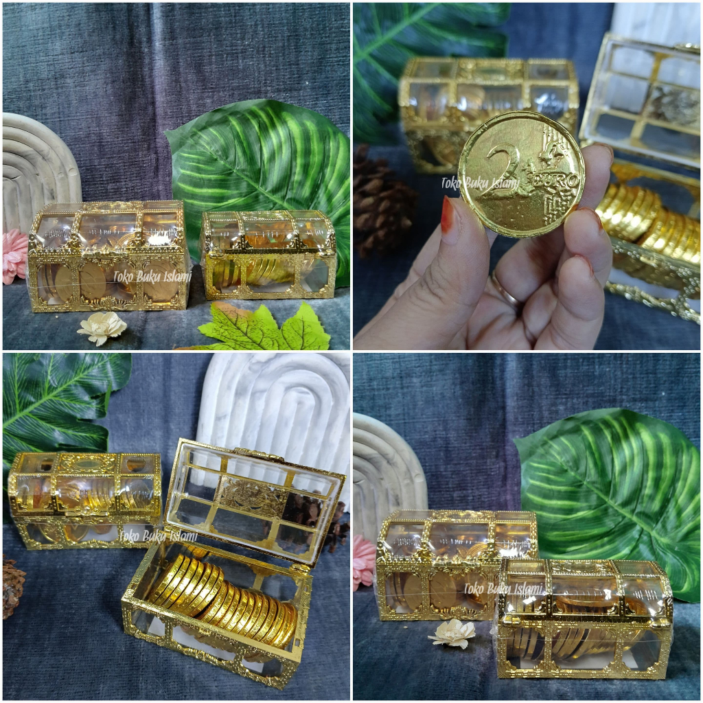 

Naraya Treasure Box Coklat Koin Emas Peti / Coklat Emas Peti Bentuk Koin Oleh Oleh Haji