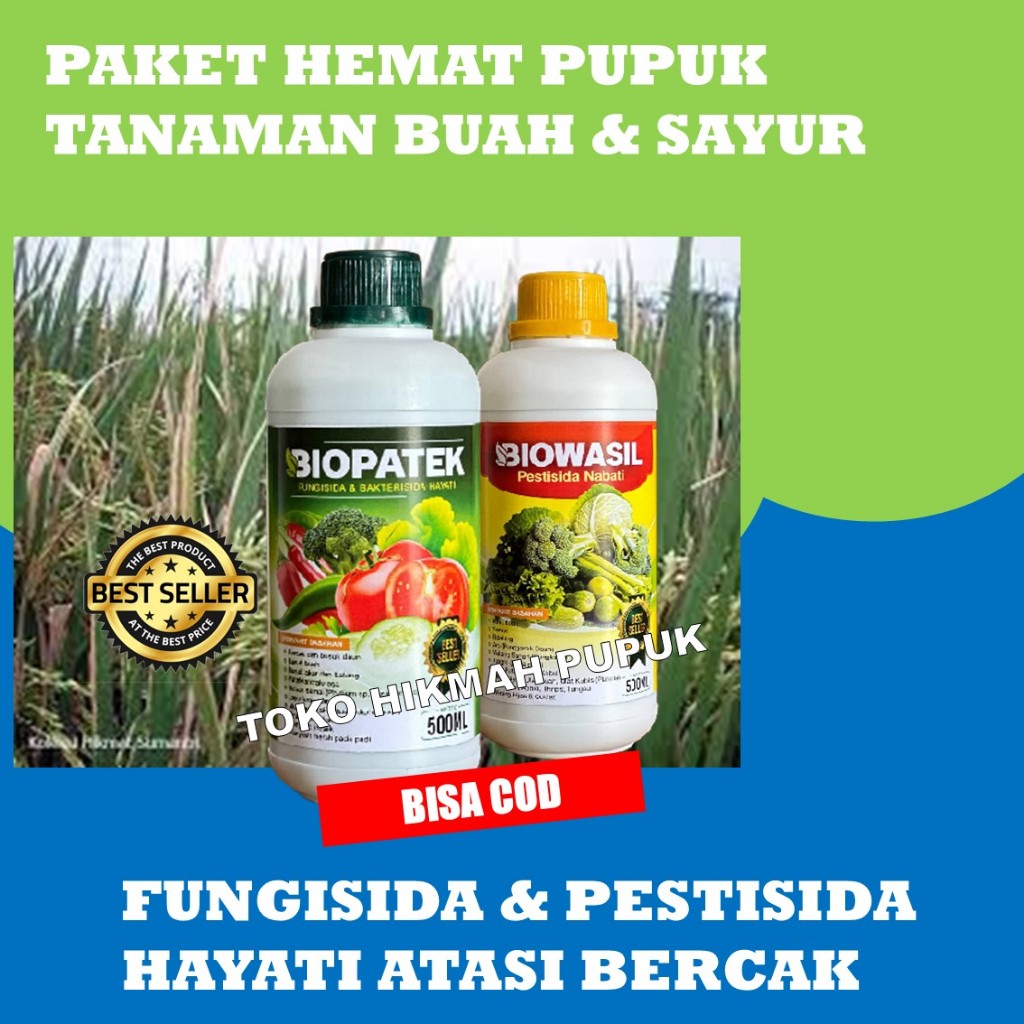 PROMO 1 PESTISIDA BIOWASIL DAN FUNGISIDA BIOPATEK Obat Penyakit Blas Daun Pada Padi Paling Bagus - O