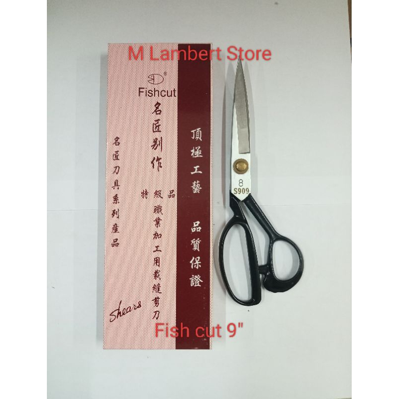

Gunting Kain merk Fishcut uk 9" made in Taiwan