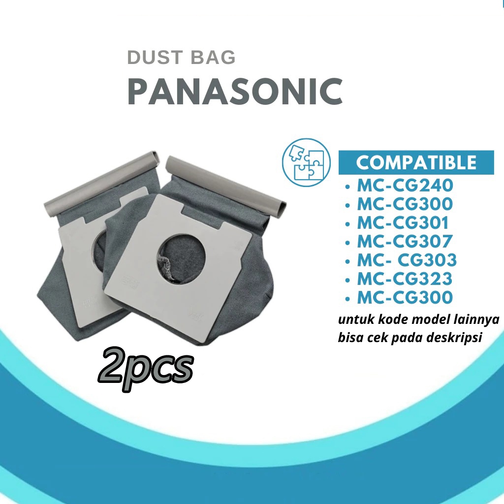 2pcs Kantung Debu Vacuum Cleaner PANASONIC C-13 MC-CG 291 MC-CA591 MC-CG321