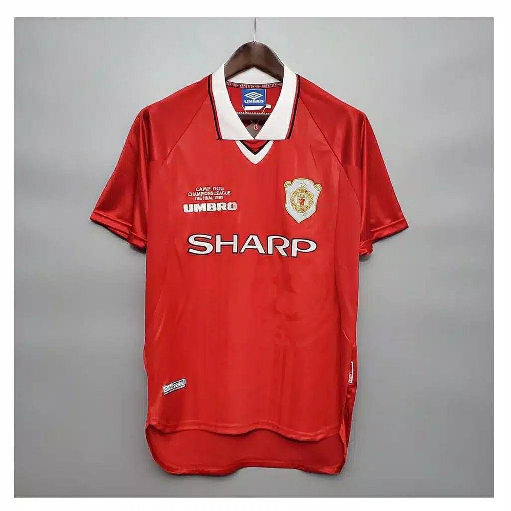 Jersey Bola Retro Mnachester United  MU Home Final Camp Nou 1999 / 2000