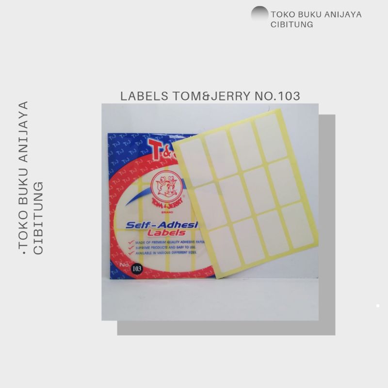 

LABELS TOM&JERRY NO.103 / LABELS UNTUK UNDANGAN / LABELS NAMA