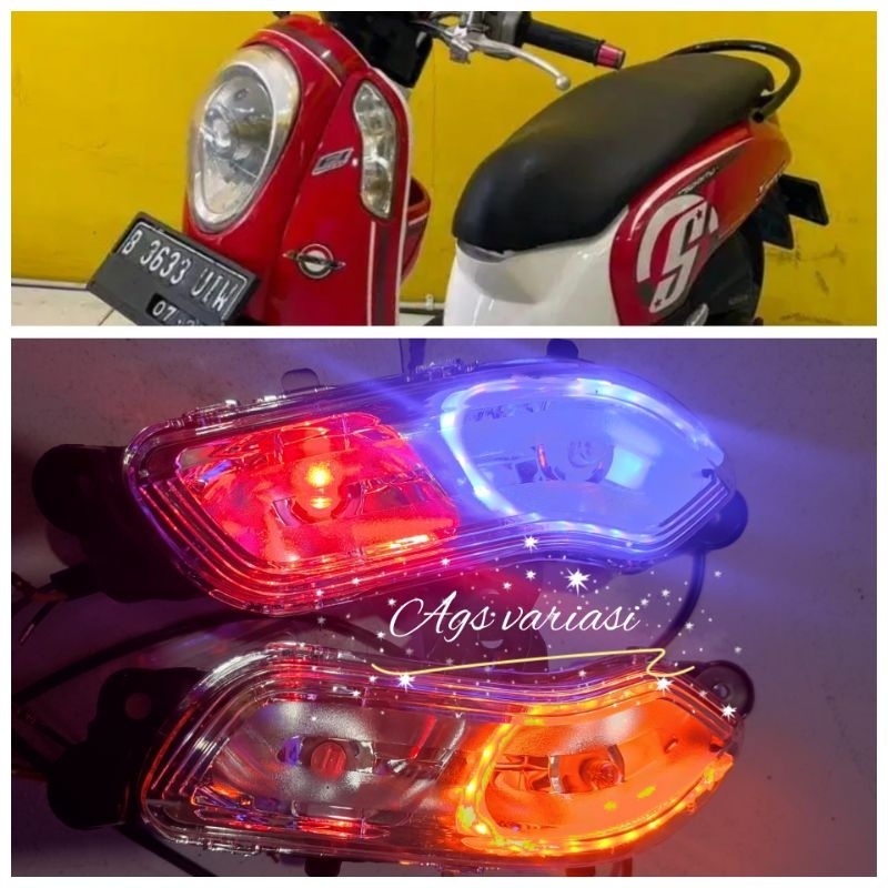 SEIN SCOOPY CUSTOM SCOOPY 2013-2016 WELCOME + RUNING sepaket depan belakang