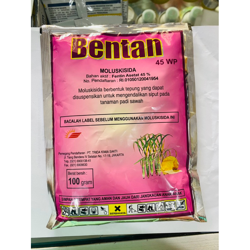 Bentan 45WP 100gram obat siput keong mati cepat disawah atau di empang ⭐️⭐️⭐️⭐️⭐️