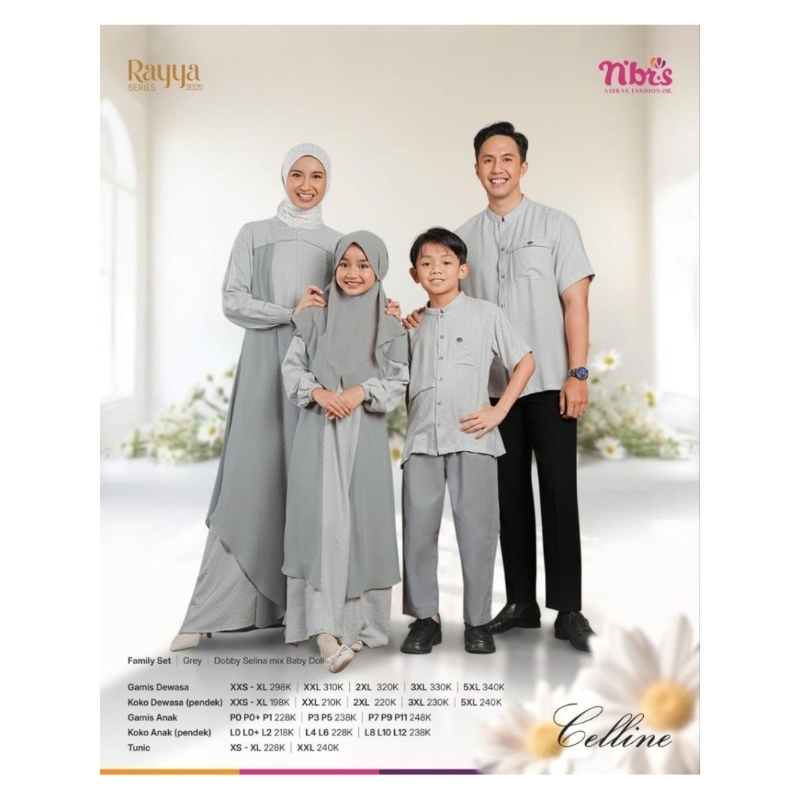 NIBRAS SARIMBIT CELLINE GREY SARIMBIT NIBRAS COUPLE NIBRAS 2025