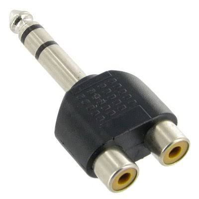 JACK AKAI STEREO TO 2 RCA  CONVERTER JACK AKAI STEREO TO 2 RCA