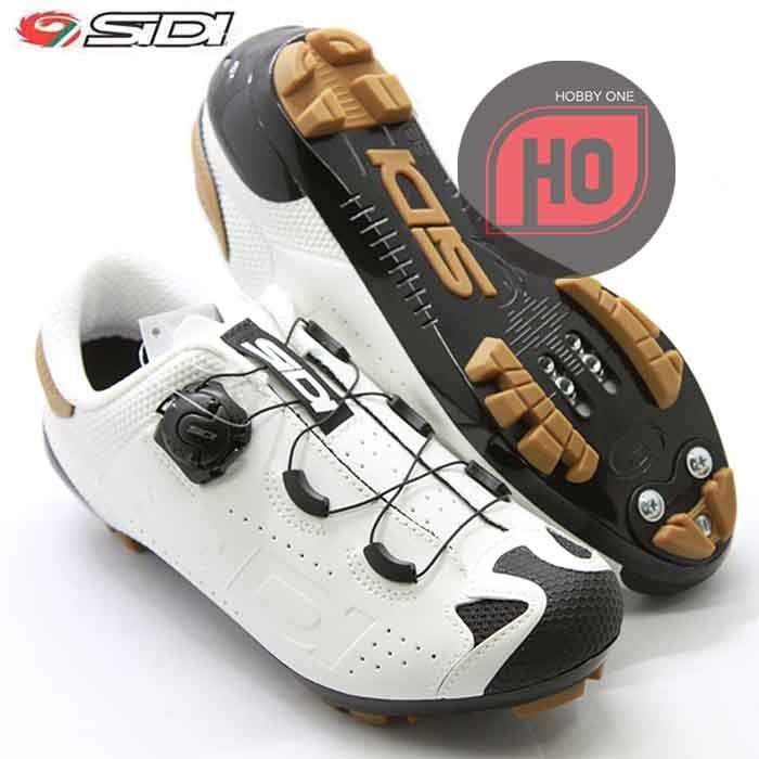 SIDI MTB DUST WHITE BLACK - Sepatu Cleat MTB