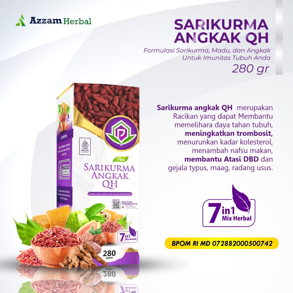 Madu Sari Kurma Angkak Qusthul Hindi Tipes dan DBD 280 Gr