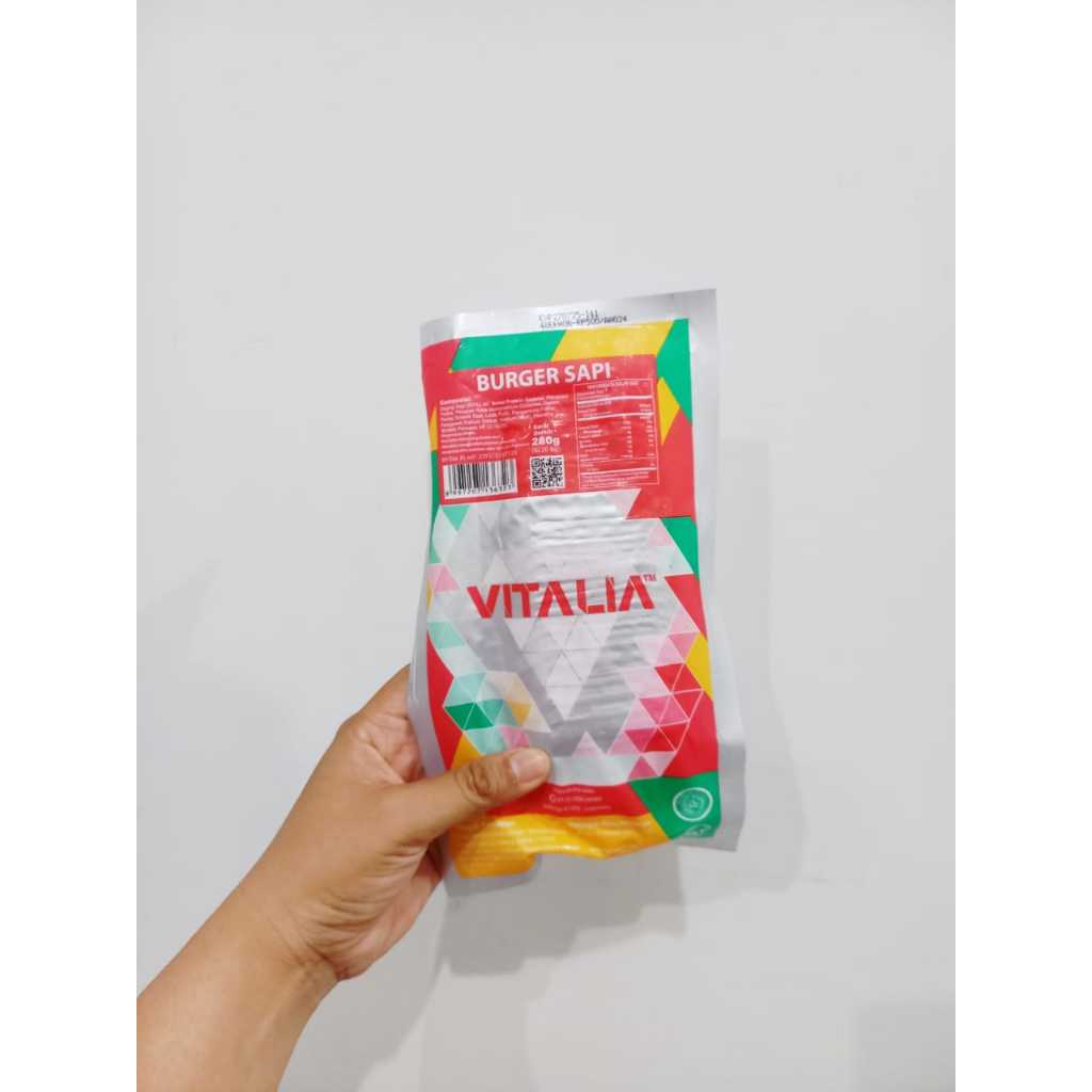 

ADDRIELLA Vitalia Ham Burger Sapi 250gr/280gr | Vitalia/Frozenfood/Frozenfood Murah