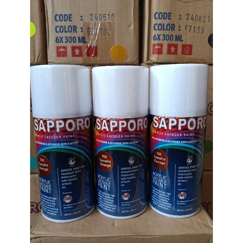 Pilok  Pilox Sapporo 300ml saporo spray 300ml 705 Yamaha orange SAPORO 300ML