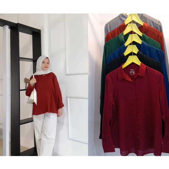 Blouse Kemeja Lengan Panjang Rayon Viscose