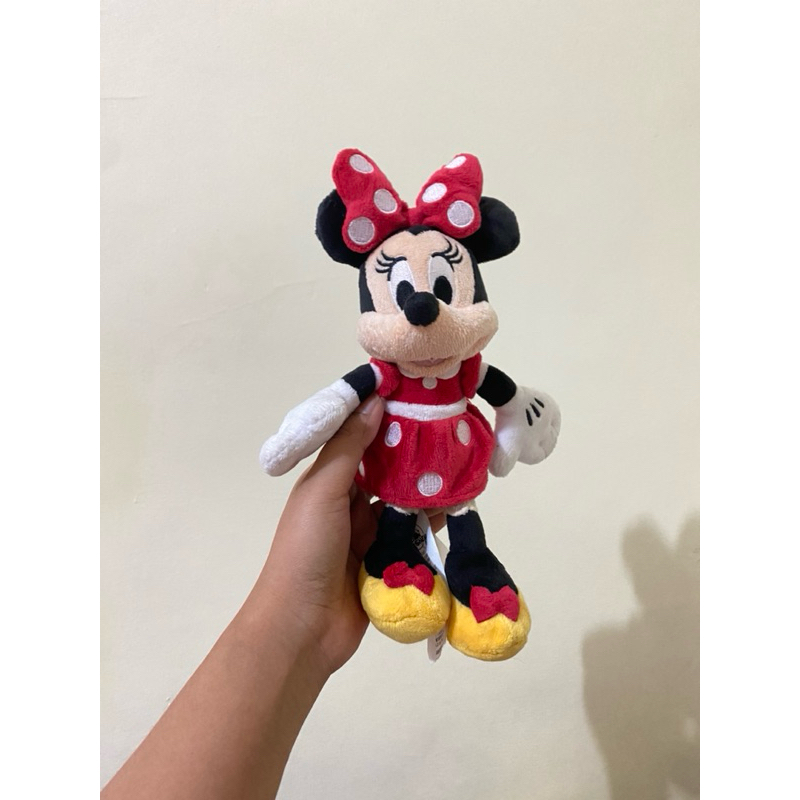 Boneka Karakter Minnie Mouse Kecil Lucu size 21cm Original / Boneka Minnie Mouse / Boneka Disney Kar