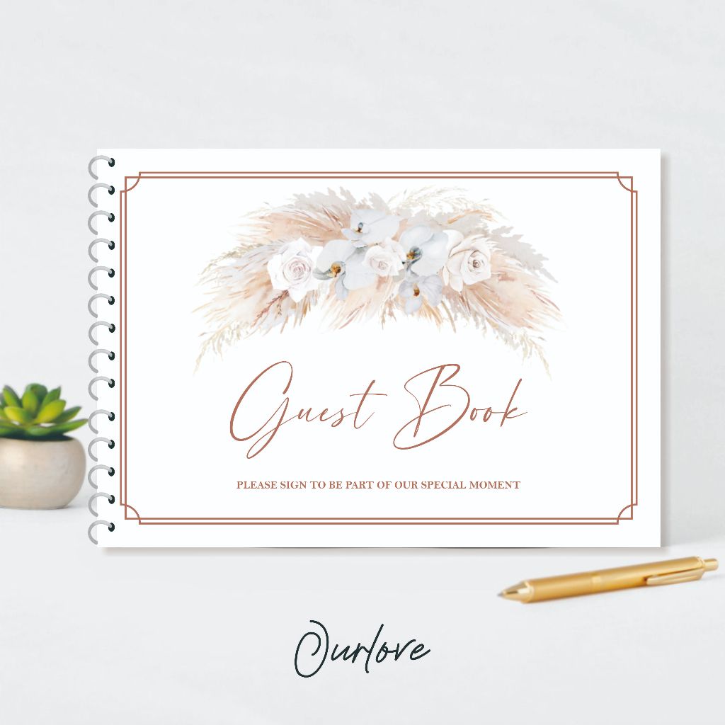 

[READY] BUKU TAMU PERNIKAHAN / GUEST BOOK HARD COVER MURAH (WGB-01)
