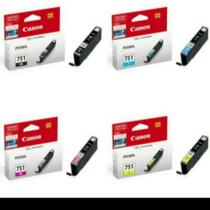 Tinta canon 751 black + canon751color(c.m.y) original 1set for MX727