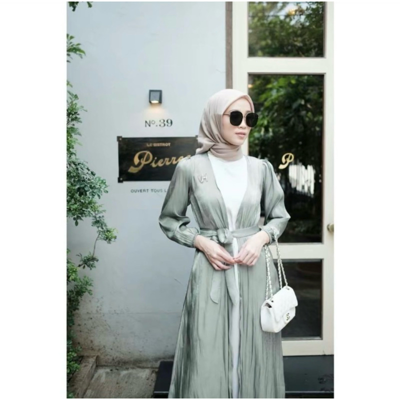 SALE shimer dress outer brand vanilla hijab(ori)