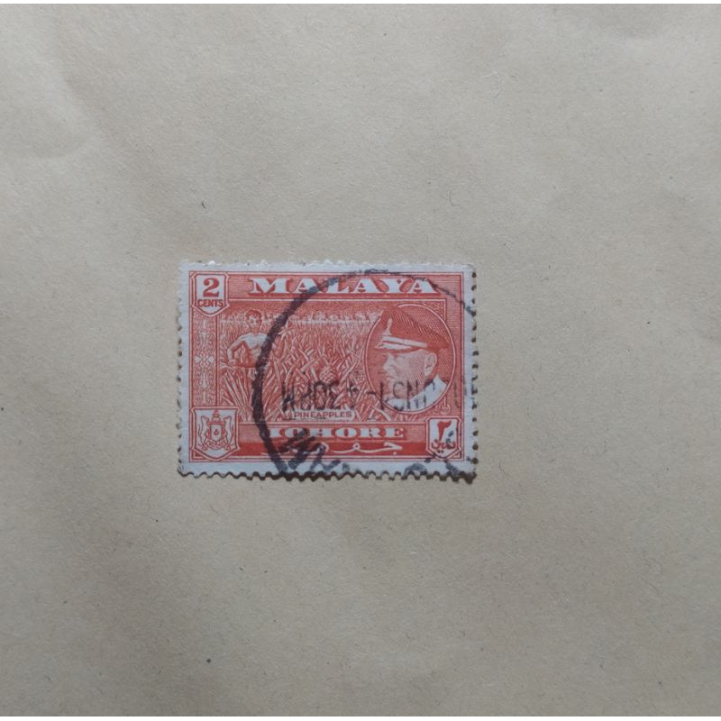 

prangko malaya 2 cent johore