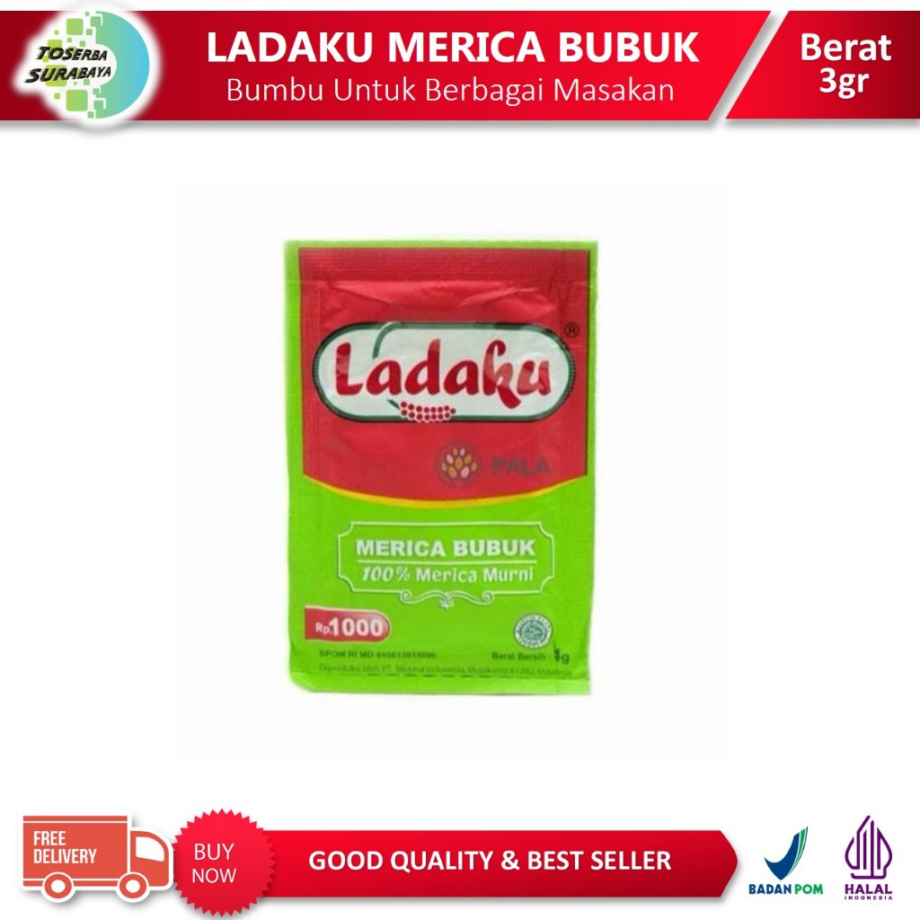 

LADAKU MERICA BUBUK SACHET 3gr (harga per Sachet)(Beli Banyak Lebih Murah)