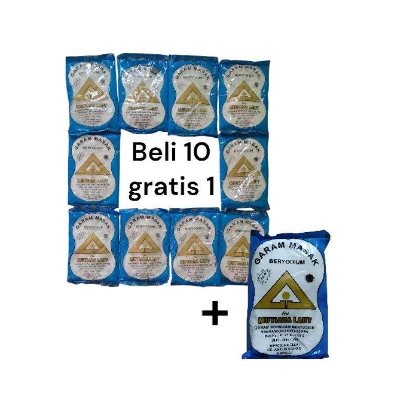 

promo beli 10 gratis 1 garam masak halus beryodium 100 gram salt