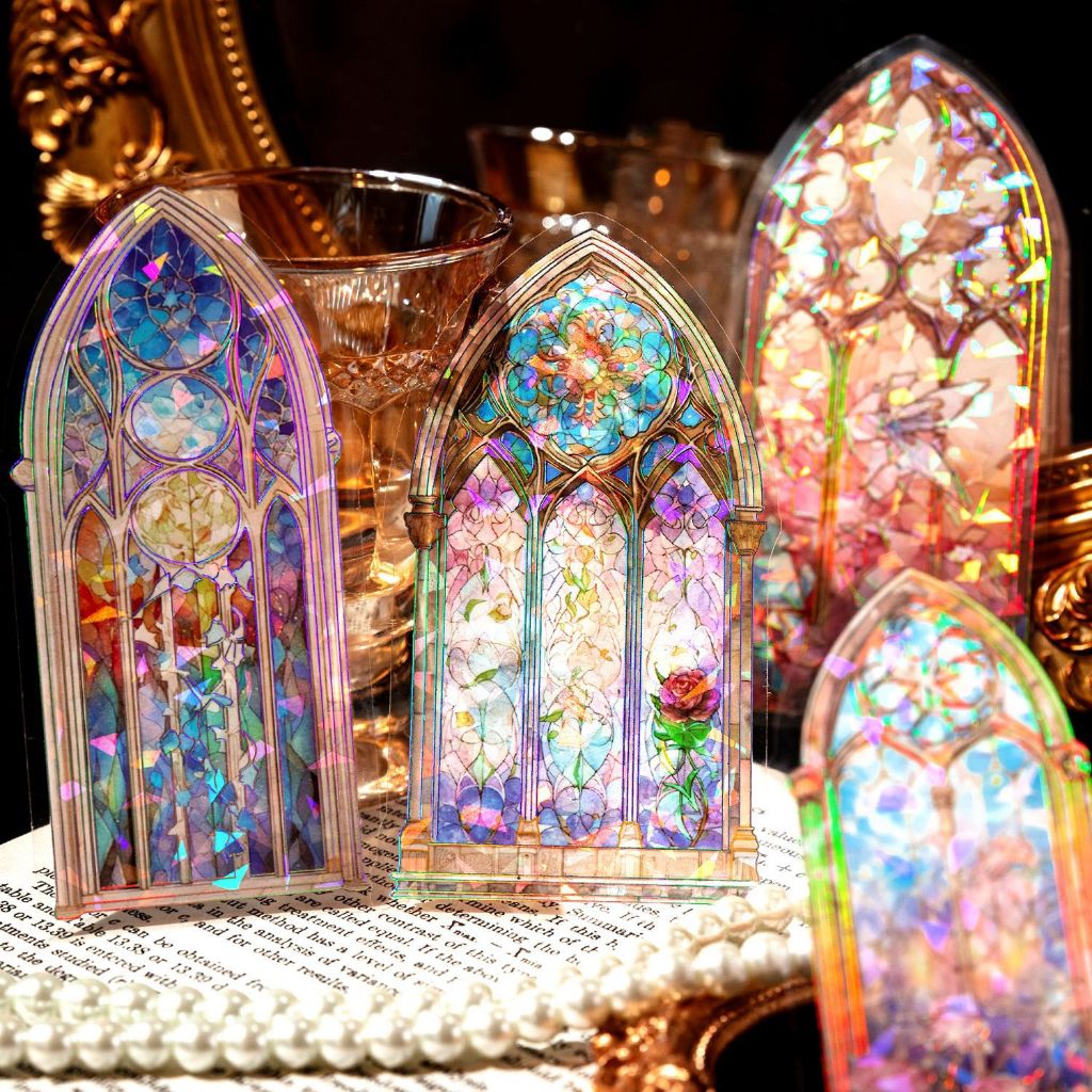 

LASER GOLD STIKER PACK MOODLIGHT SONATA SERIES RETRO KOREAN STYLE STICKER HANDBOOK DECORATION STICKERS GOLD STICKER EMBOSSED STICKER DEKORASI BUKU DIY JOURNALING