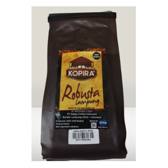 

Kopi Bubuk Robusta Lampung Kopira 200 gram