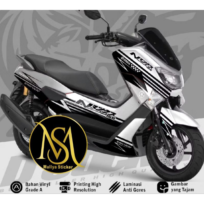Stiker Decal Nmax Old Full Body grafis Putih Simple