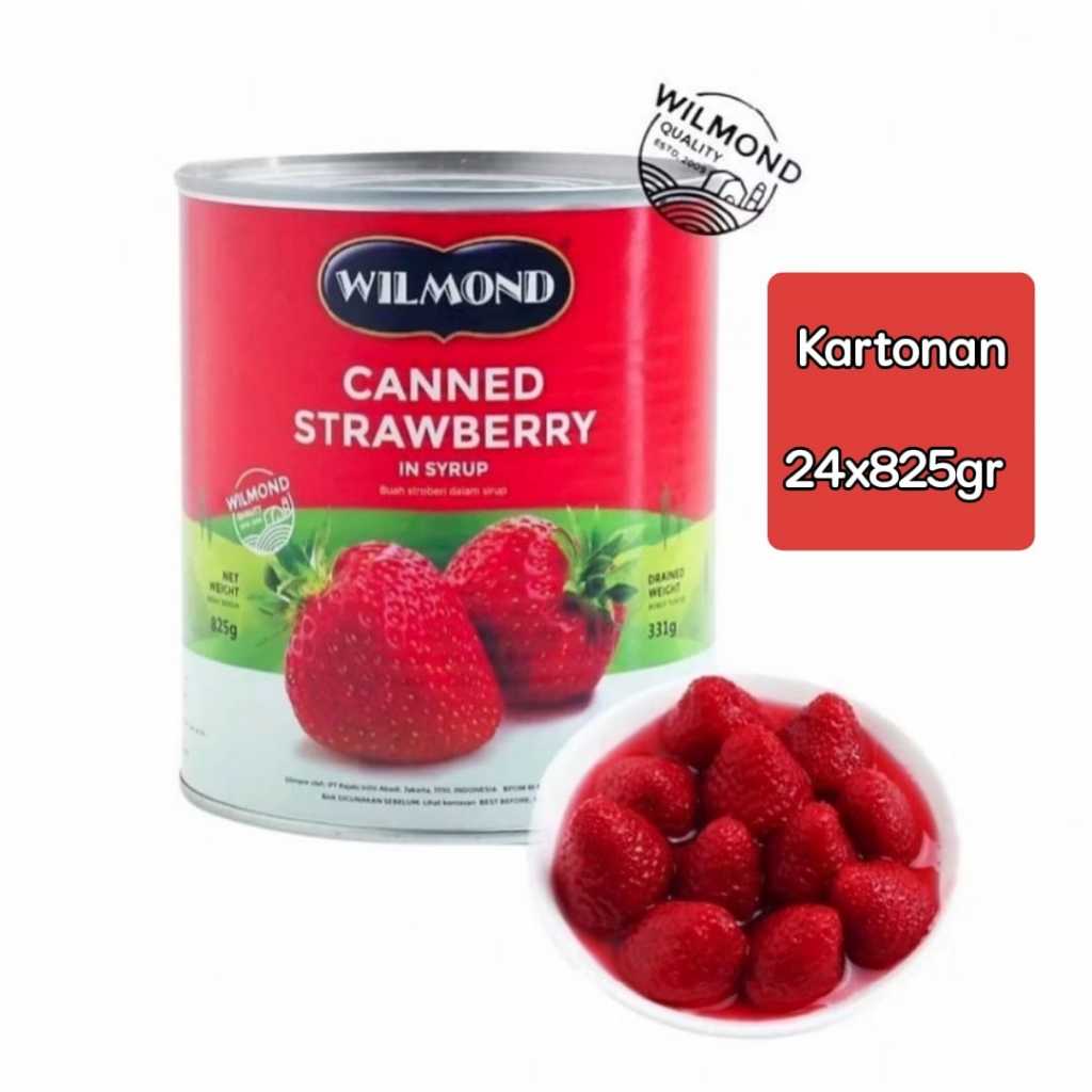 

WILMOND Can Strawberry in Syrup 825g - Buah Storberi Dalam Sirup- Karton 24 x 825gr