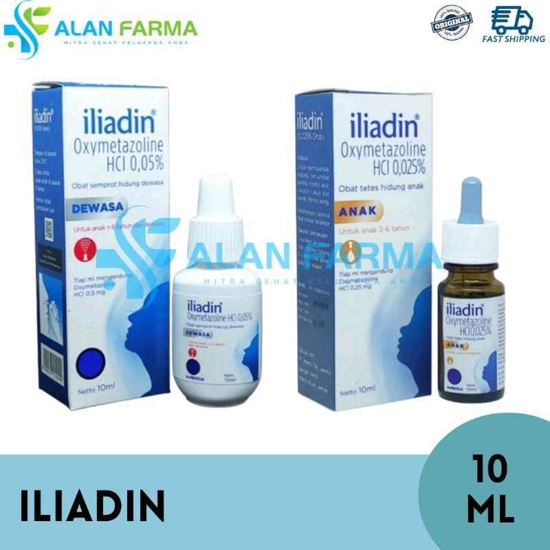 Iliadin Nasal Drop dan Spray | Iliadin Tetes Hidung Anak | Iliadin Semprot Hidung Dewasa