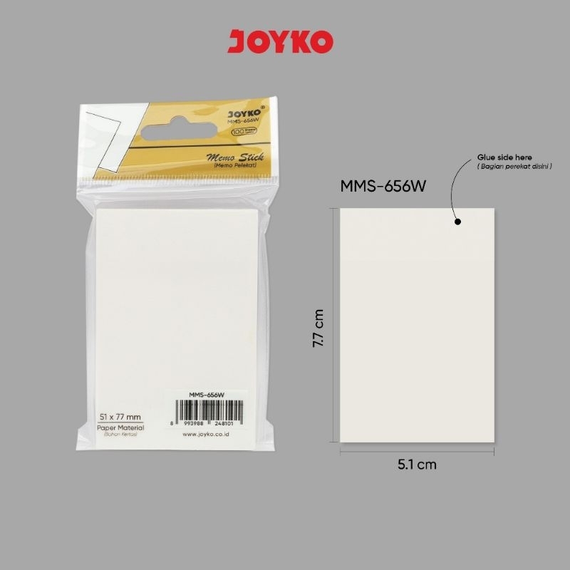 

Memo Stick Sticky Note Kertas Memo Memo Tempel Joyko MMS-655~656 White Color