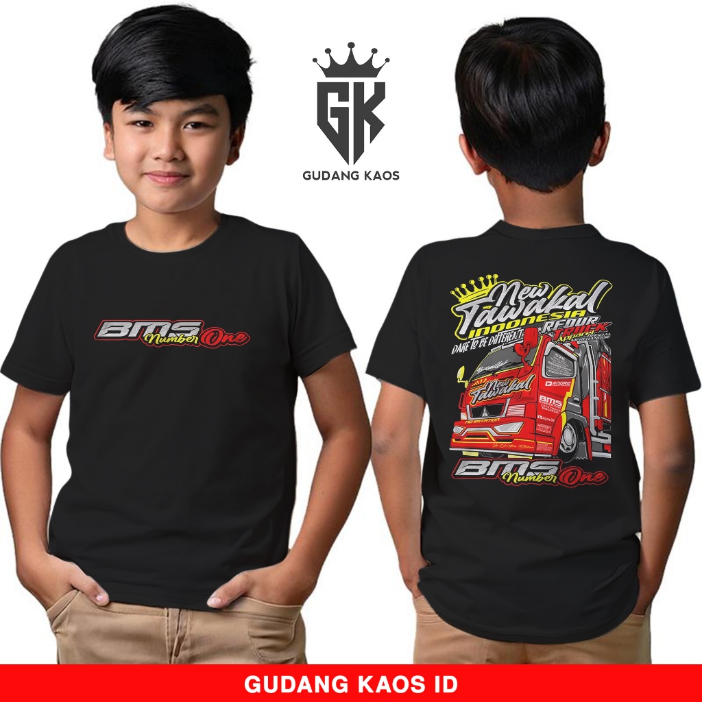 Gudang Kaos Anak Motif Truck New Tawakal - Baju Anak Usia 1-14 Tahun - Kaos Truck Oleng - Baju Trukm