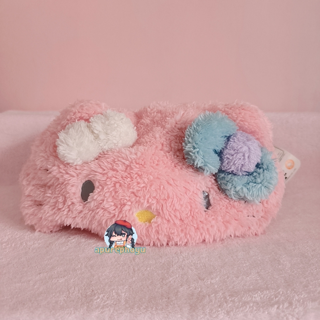 Boneka Tempat Tisu Sanrio Hello Kitty Pink Fur SEGA Tissue Holder Plush